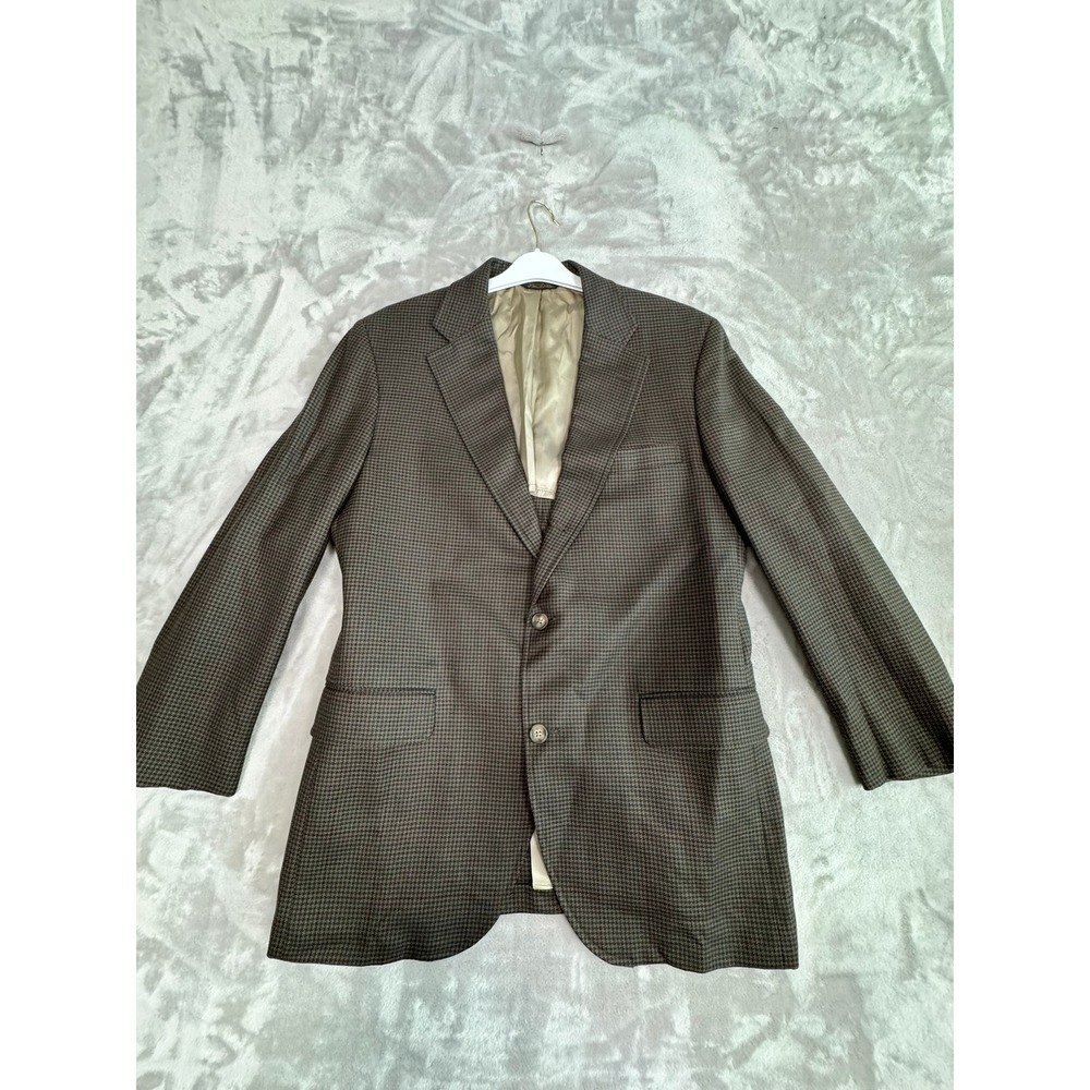 Vintage Corbin LTD Mens‎ Houndstooth Blazer Jacket 2 Button Professional